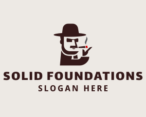 Hat Guy Smoking logo