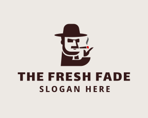 Hat Guy Smoking logo design