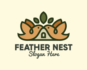 Bird Birdhouse Shelter logo design