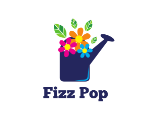 Flower Watering Can logo design