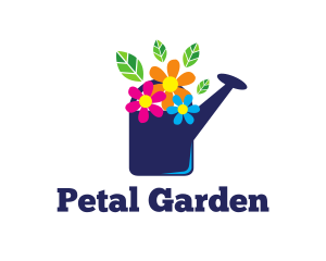 Flower Watering Can logo design