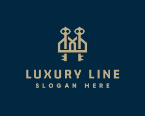 Luxury House Residence Key logo design