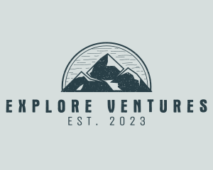 Rustic Mountain Adventure logo design