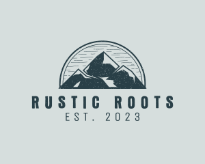 Rustic Mountain Adventure logo design