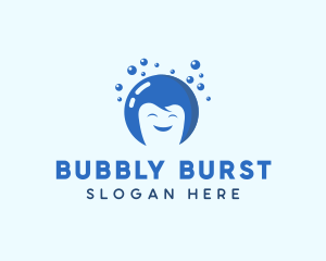 Smiling Tooth Bubble logo design