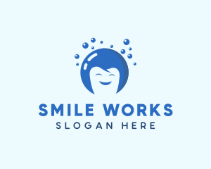 Smiling Tooth Bubble logo