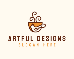 Royal Coffee Dove logo design