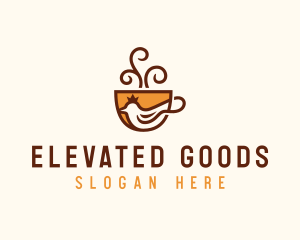 Royal Coffee Dove logo design