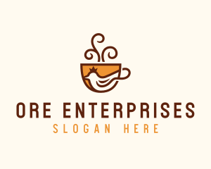 Royal Coffee Dove logo design