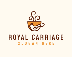 Royal Coffee Dove logo design