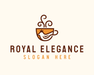 Royal Coffee Dove logo design