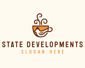 Royal Coffee Dove logo design