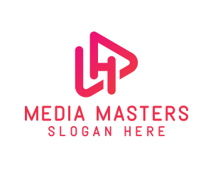 Pink Media Letter H logo