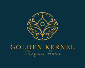 Golden Lotus Spa logo design