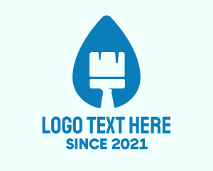 Blue Liquid Brush logo