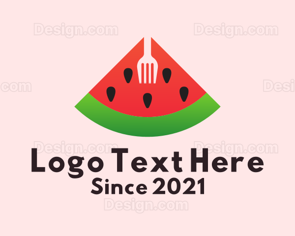 Watermelon Slice Fork Logo