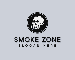 Smoke Skull Cigarette logo design