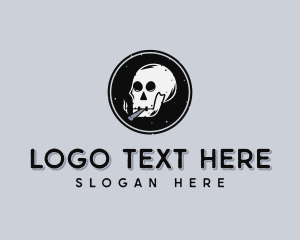 Smoke - Smoke Skull Cigarette logo design