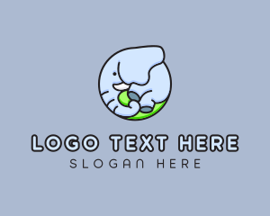 Cute Baby Elephant  logo design