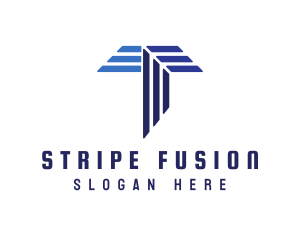 Blue Stripe T logo