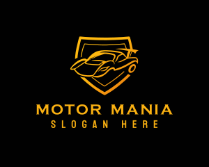 Racing Car Shield logo design