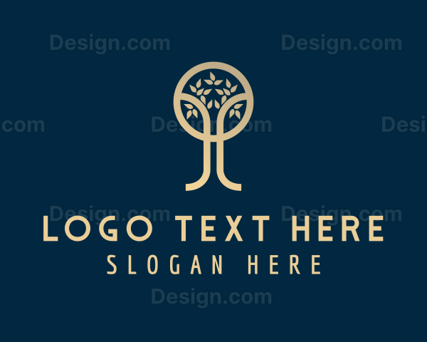 Organic Gold Tree Logo