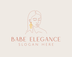 Elegant Feminine Earring logo design