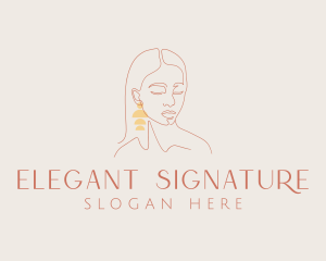 Elegant Feminine Earring logo design