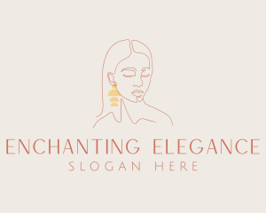 Elegant Feminine Earring logo design