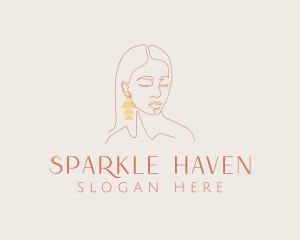 Elegant Feminine Earring logo design