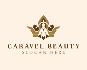 Woman Beauty Crown logo design