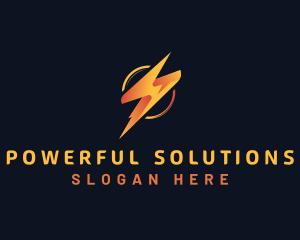 Lightning Power Electricity logo design