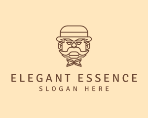 Gentleman Hat Mustache logo