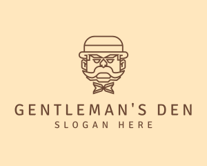 Gentleman Hat Mustache logo