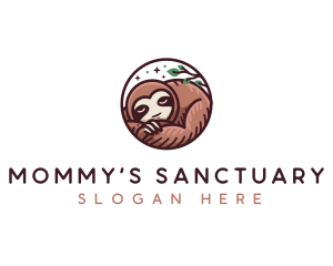 Sleeping Sloth Sanctuary logo design