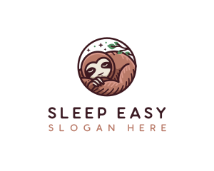 Sleeping Sloth Sanctuary logo design