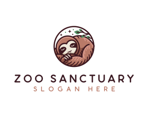 Sleeping Sloth Sanctuary logo design