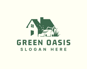 Home Yard Lawn Mower logo design