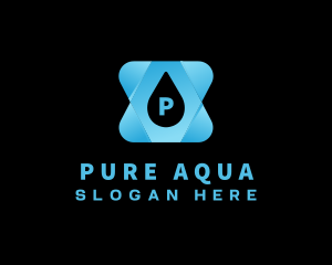 Purified Water Fluid logo design