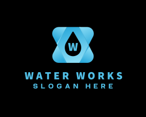 Purified Water Fluid logo design