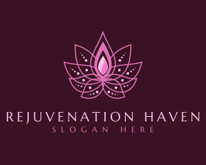 Pink Lotus Spa logo design