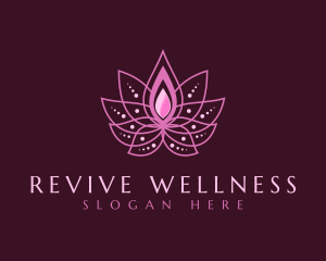 Pink Lotus Spa logo design