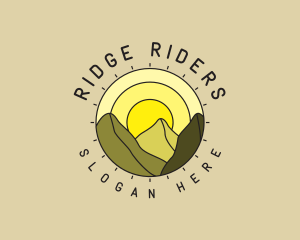 Sunrise Mountain Peak logo design