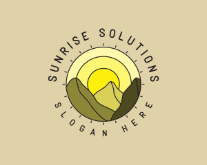 Sunrise Mountain Peak logo design