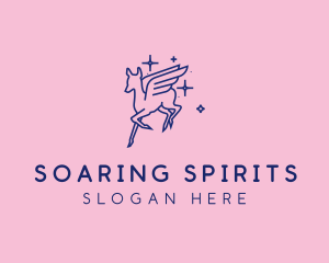 Flying Mythological Pegasus logo