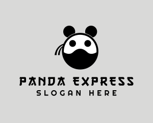 Ninja Panda Bear logo design