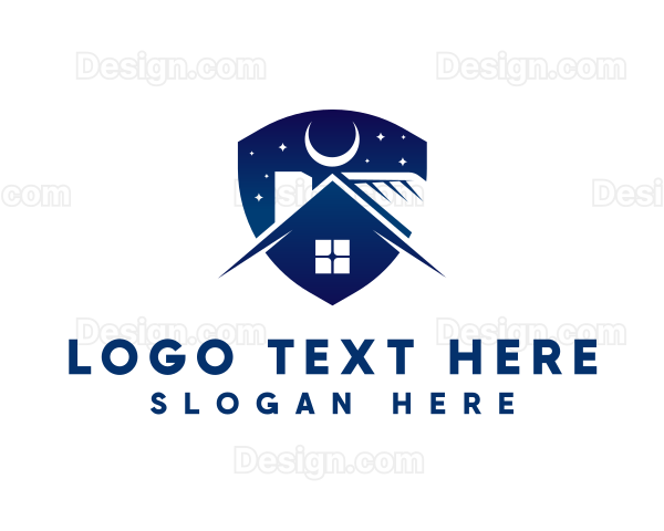 House Roof Renovation Logo