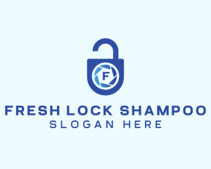 Camera Shutter Lock logo design