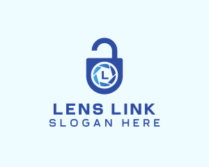 Camera Shutter Lock logo design