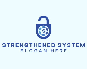 Camera Shutter Lock logo design